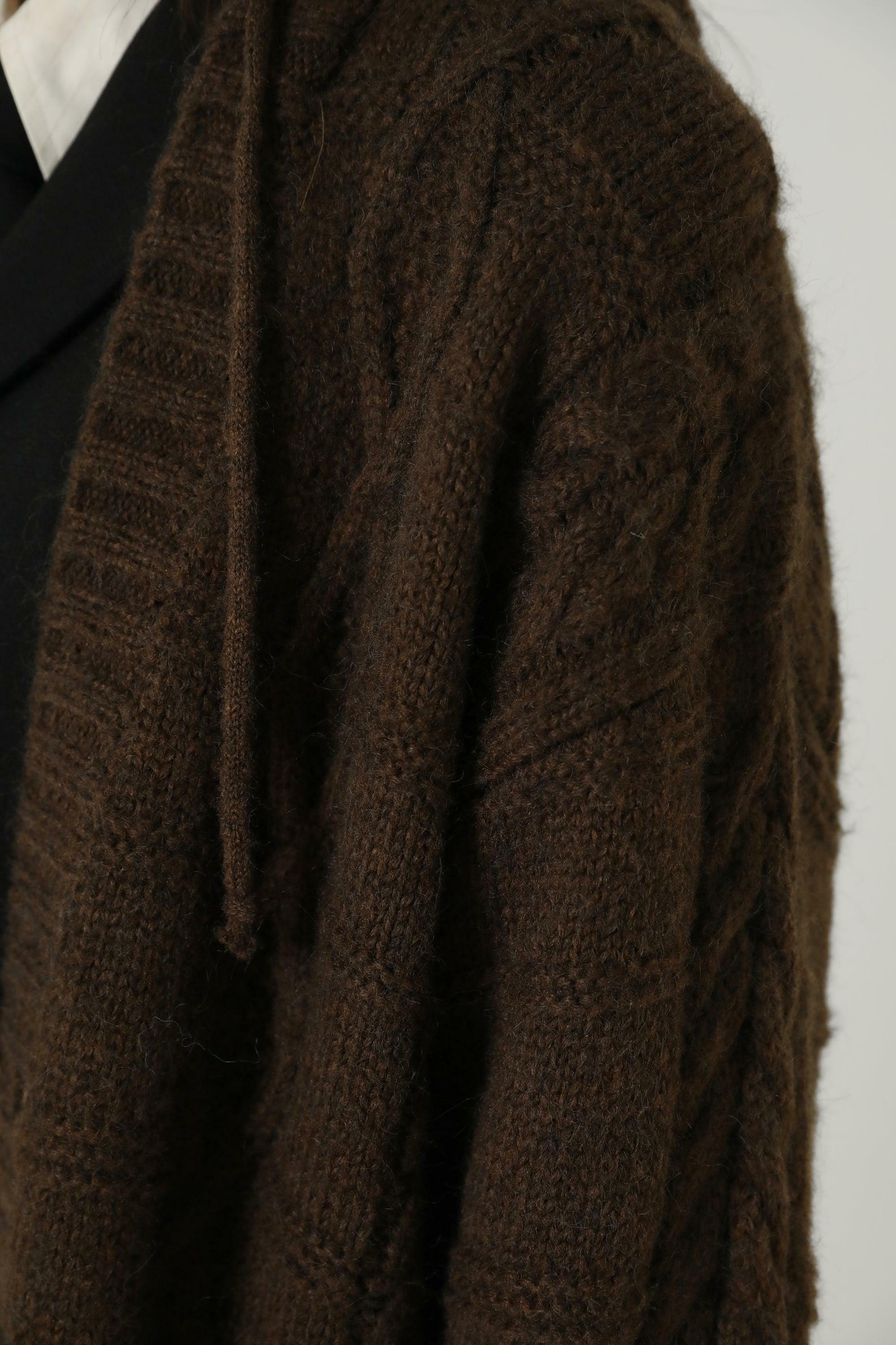 MASONPRINCE Edith Knit Hooded Cardigan - Y2K Summer Grunge, 90s Retro, Pastel Goth, Y2