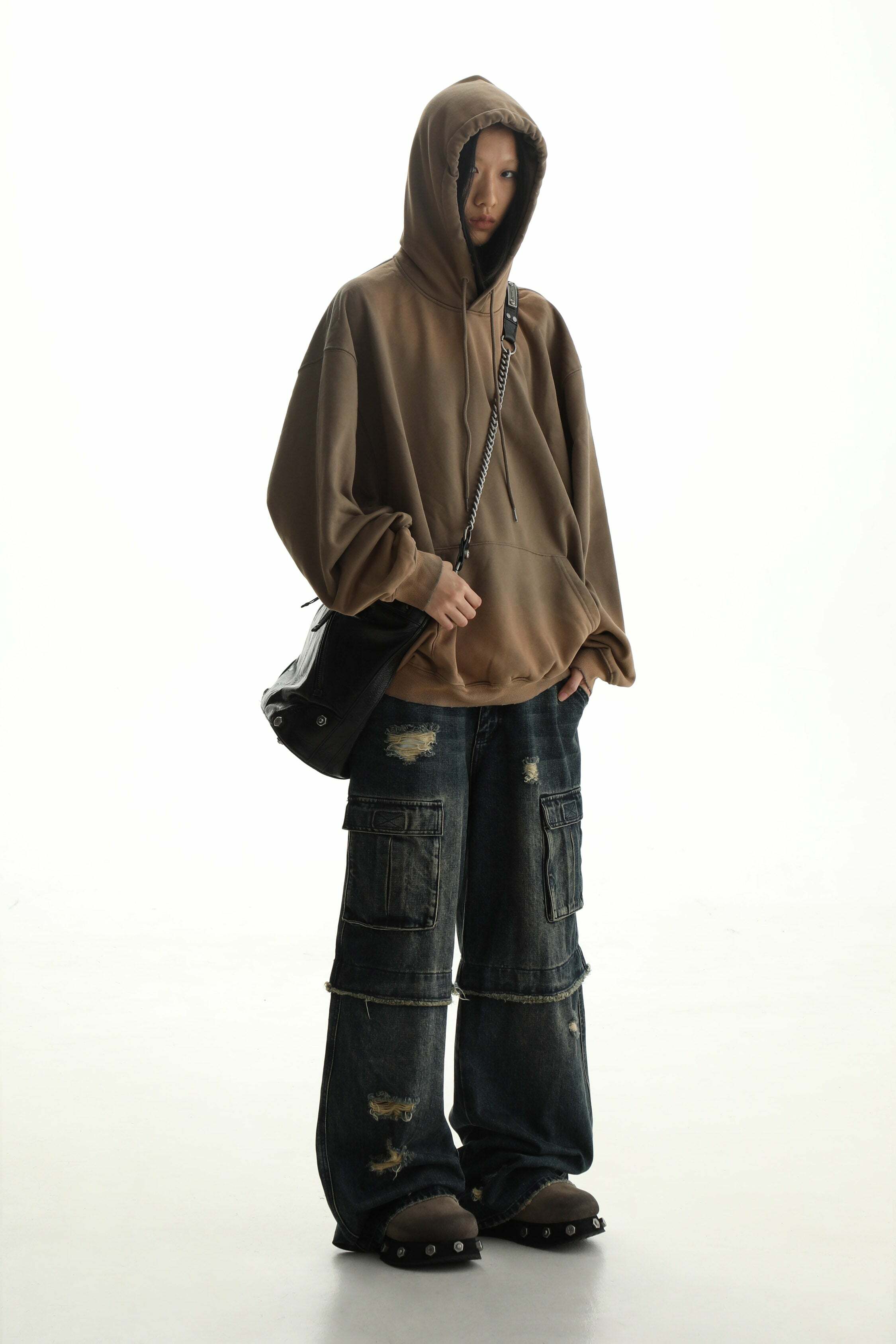 MASONPRINCE Faded Hoodie - Y2K Grunge, 90s Retro, Summer Outfits, Pastel Goth, Y2