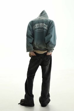 MASONPRINCE Faded Hoodie - Y2K Grunge, 90s Retro, Summer Outfits, Pastel Goth, Y2