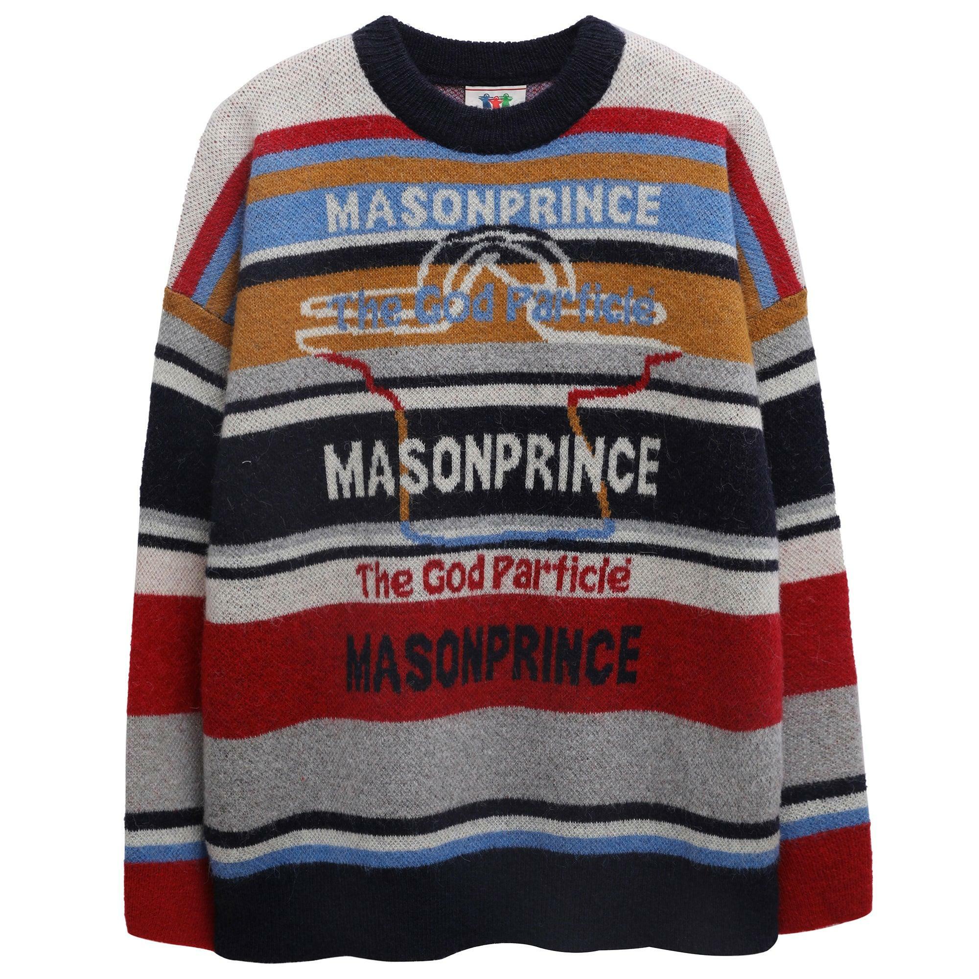 MASONPRINCE Multi-Color Alpaca Knit Sweater - Y2K Grunge, 90s Retro, Pastel Goth Fashion