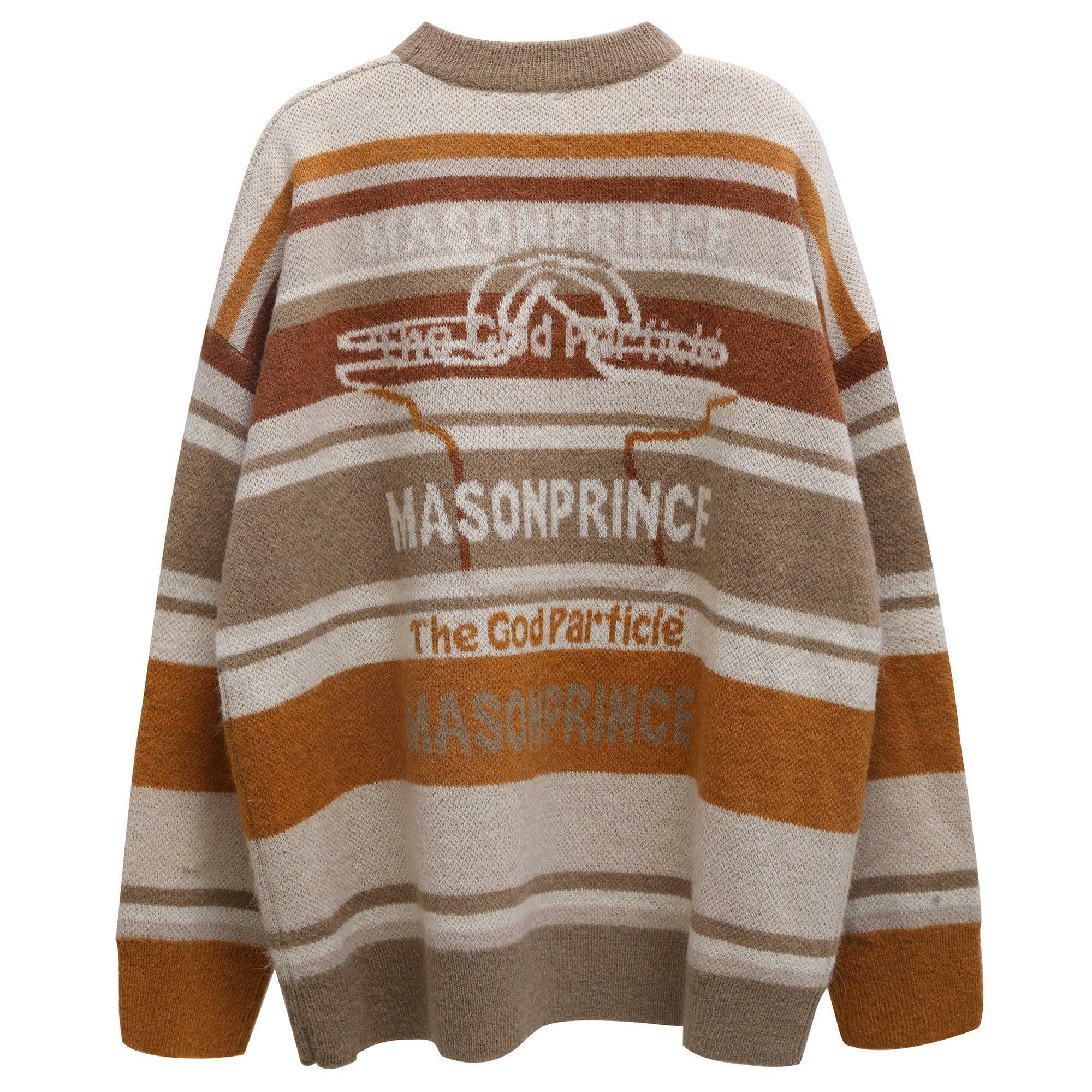MASONPRINCE Multi-Color Alpaca Knit Sweater - Y2K Grunge, 90s Retro, Pastel Goth Fashion