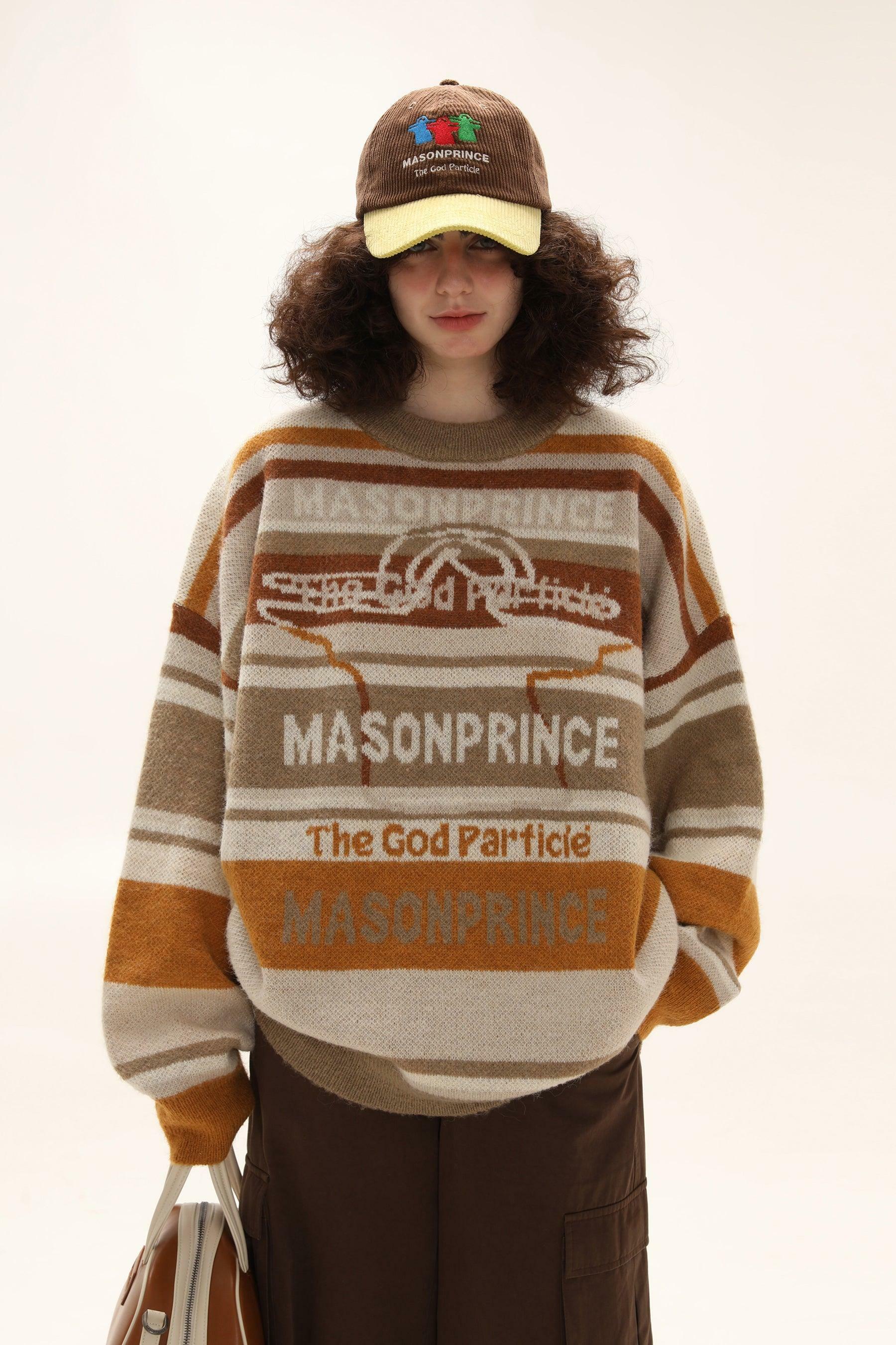 MASONPRINCE Multi-Color Alpaca Knit Sweater - Y2K Grunge, 90s Retro, Pastel Goth Fashion