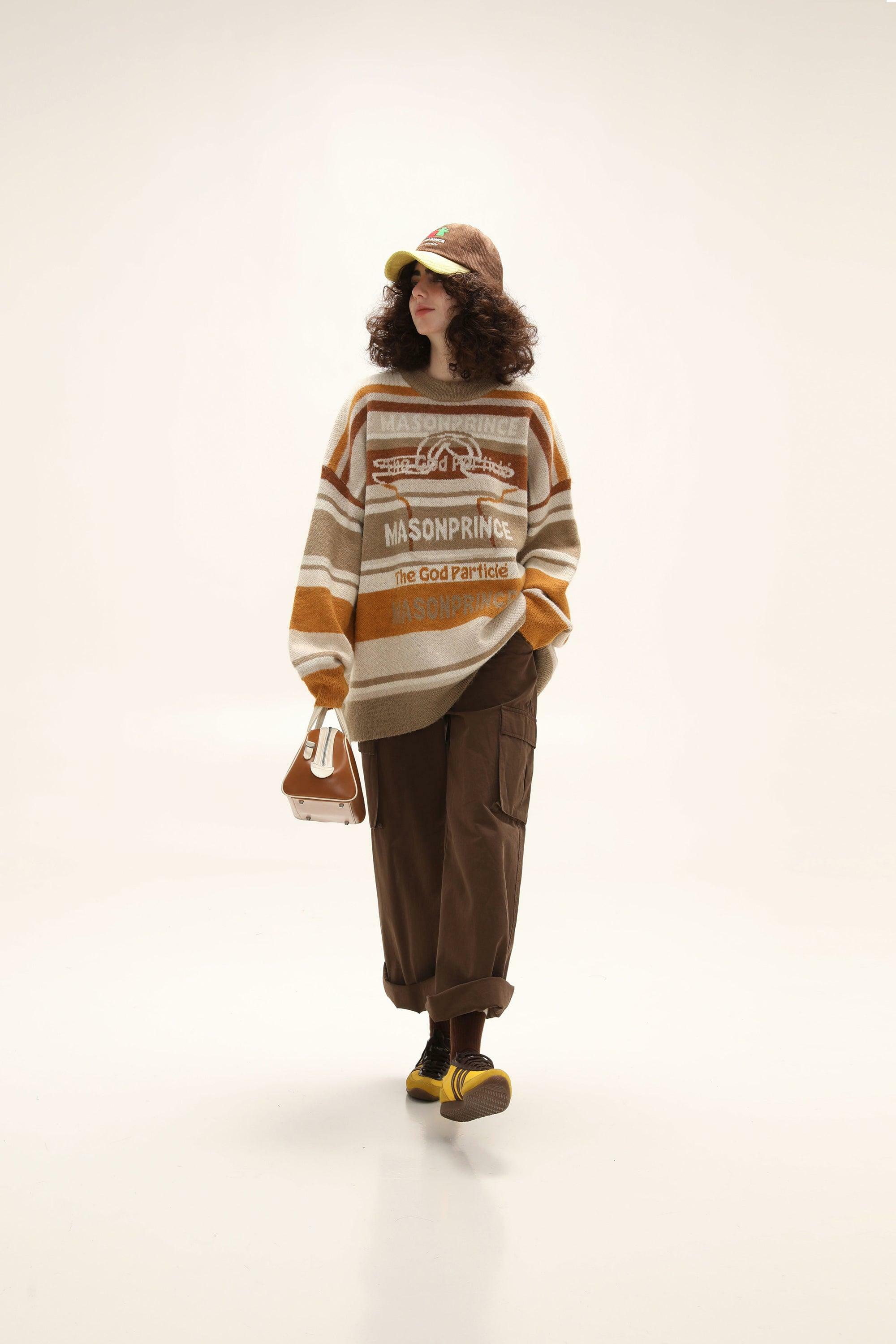 MASONPRINCE Multi-Color Alpaca Knit Sweater - Y2K Grunge, 90s Retro, Pastel Goth Fashion