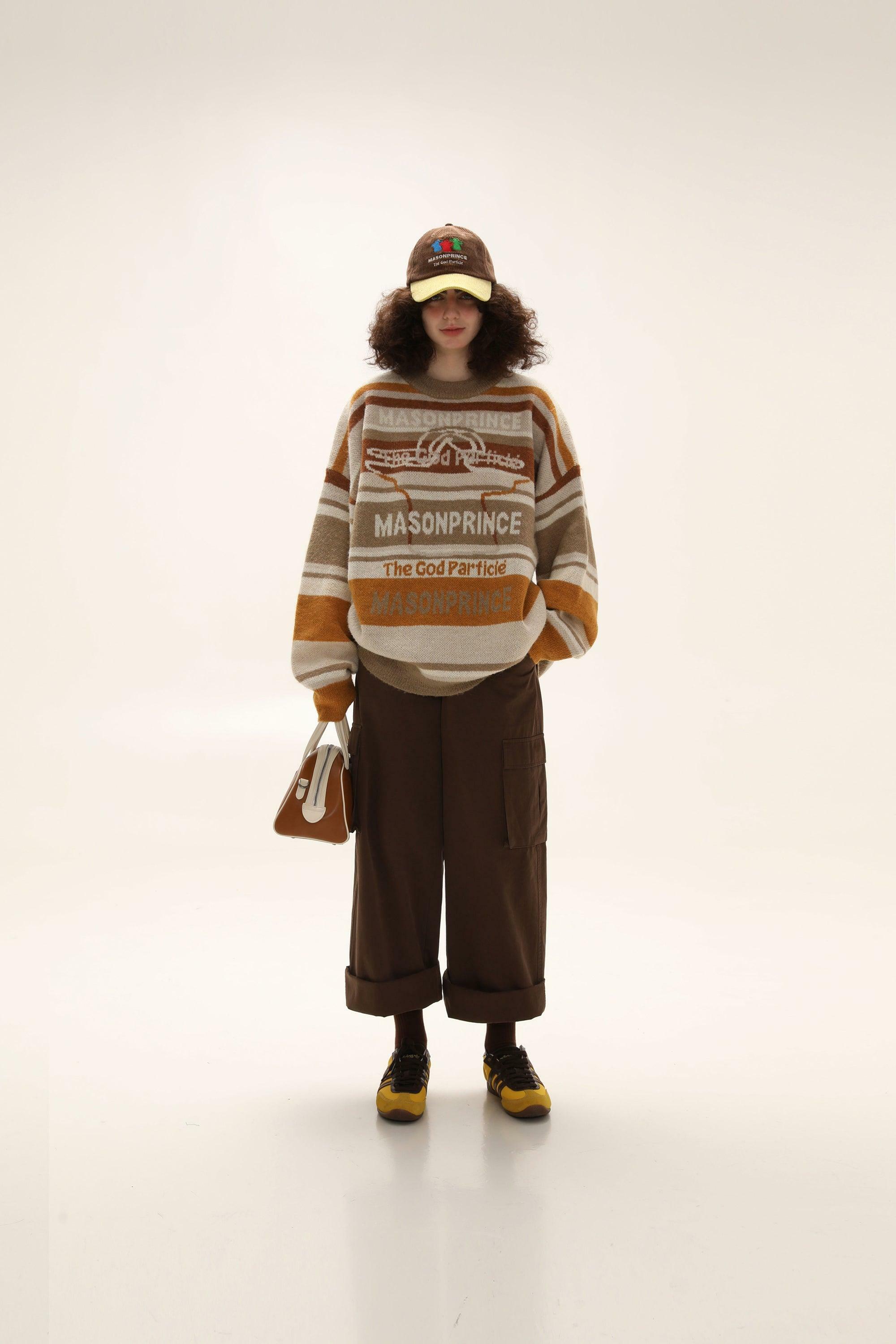 MASONPRINCE Multi-Color Alpaca Knit Sweater - Y2K Grunge, 90s Retro, Pastel Goth Fashion