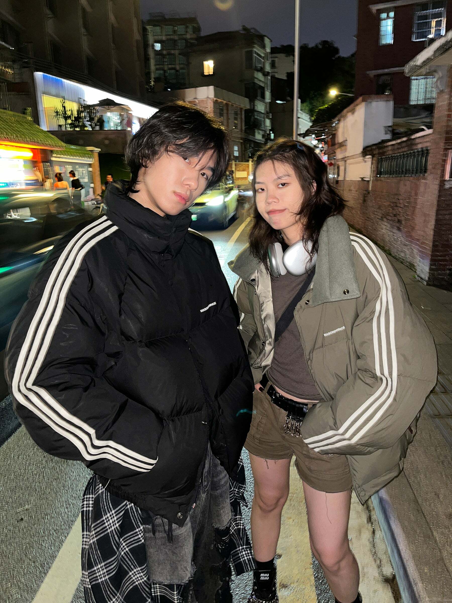 MASONPRINCE Striped Puffer Jacket - Y2K Grunge, 90s Retro, Summer Outfits, Pastel Goth Fashion
