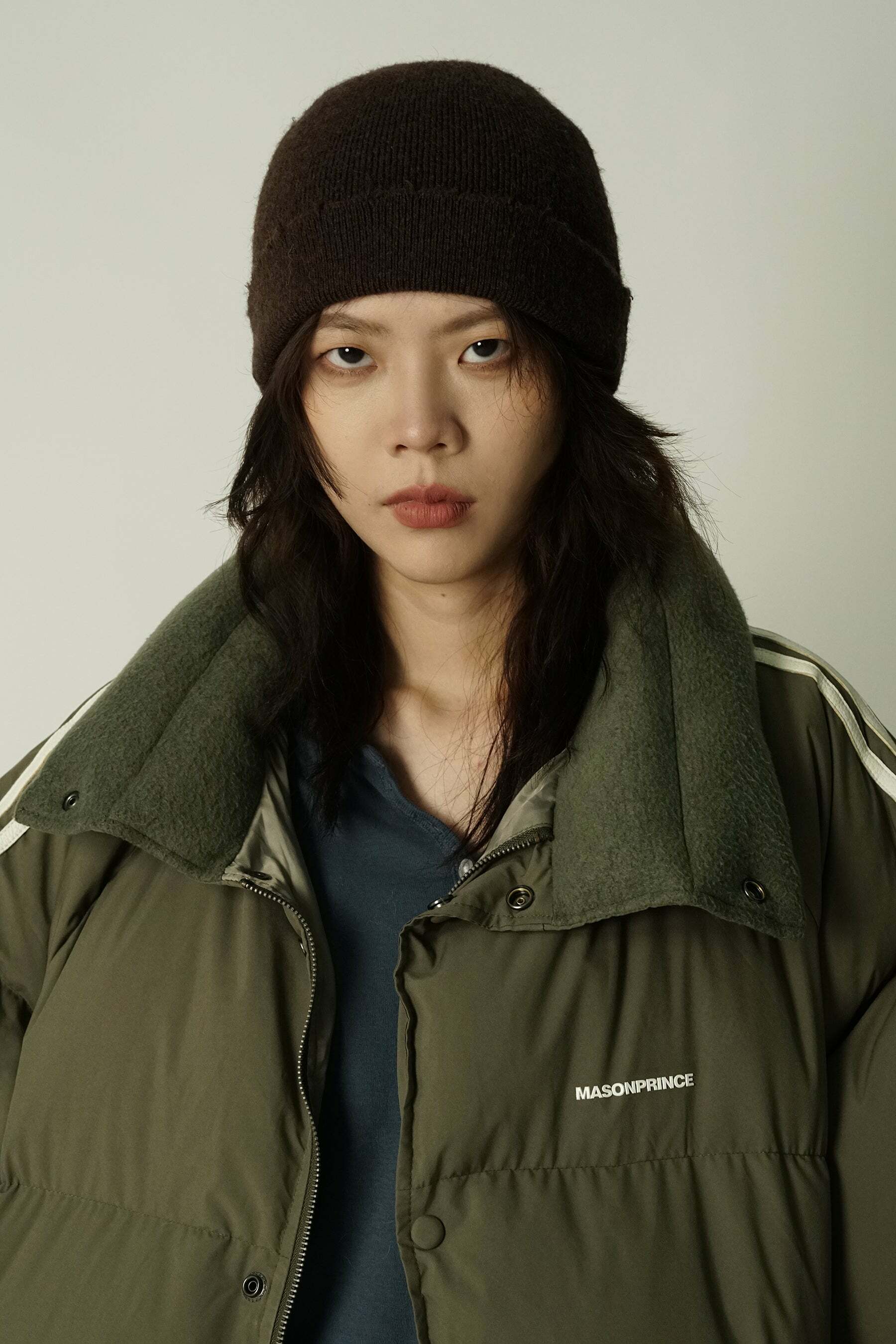 MASONPRINCE Striped Puffer Jacket - Y2K Summer, 90s Grunge, Retro Hip Hop, Pastel Goth Fashion