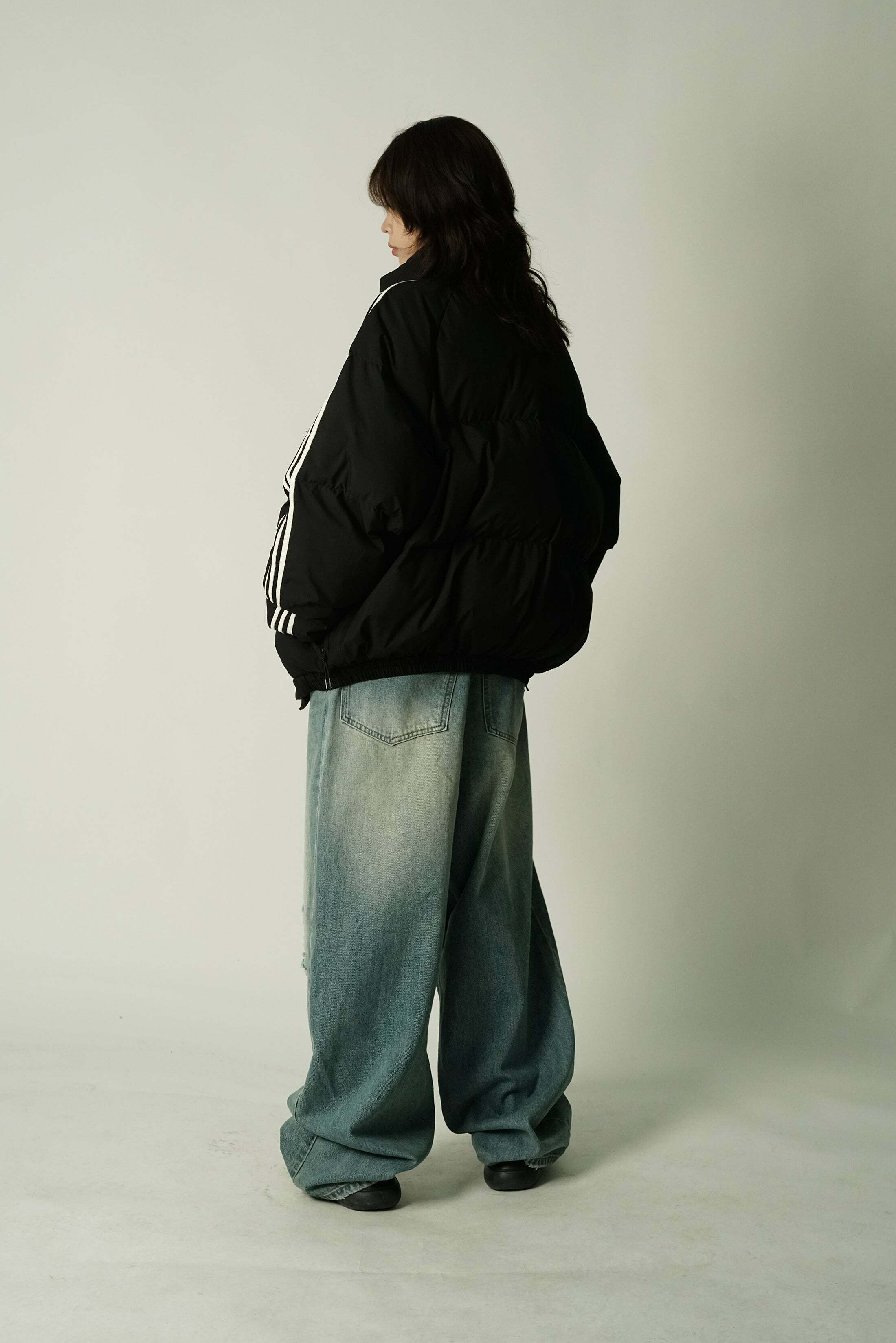 MASONPRINCE Striped Puffer Jacket - Y2K Summer, 90s Grunge, Retro Hip Hop, Pastel Goth Fashion