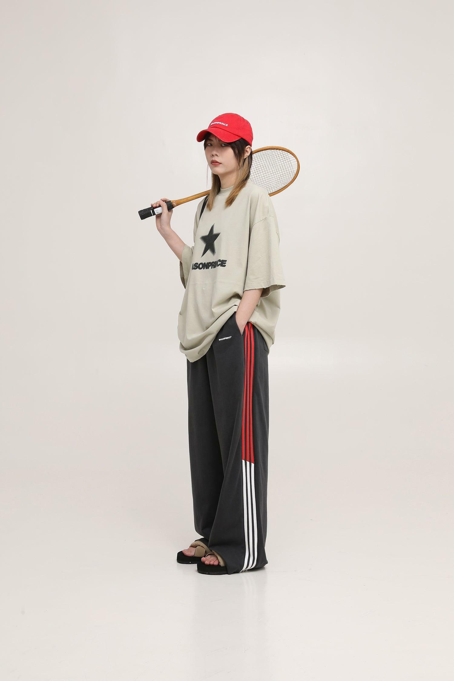 MASONPRINCE Y2K Baggy Trainer Pants - 90s Grunge, Retro Hip Hop, Summer Y2K Outfits