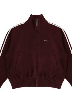 MASONPRINCE Y2K Grunge Track Jacket - 90s Retro Summer Outfit, Gothic Y2K Fashion