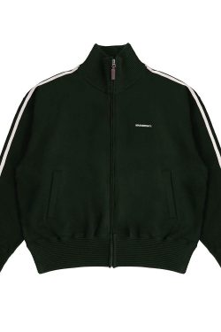 MASONPRINCE Y2K Grunge Track Jacket - 90s Retro Summer Outfit, Gothic Y2K Fashion