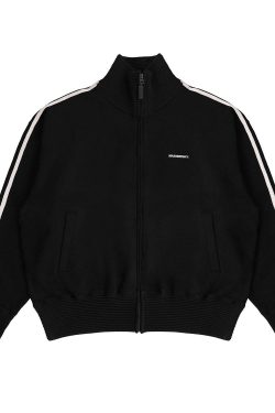MASONPRINCE Y2K Grunge Track Jacket - 90s Retro Summer Outfit, Gothic Y2K Fashion