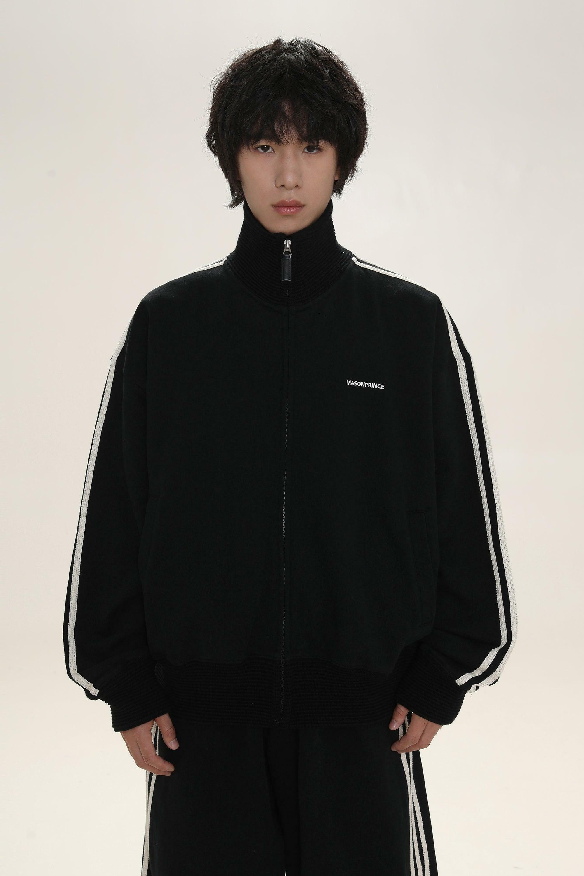 MASONPRINCE Y2K Grunge Track Jacket - 90s Retro Summer Outfit, Gothic Y2K Fashion