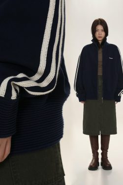 MASONPRINCE Y2K Grunge Track Jacket - 90s Retro Summer Outfit, Gothic Y2K Fashion