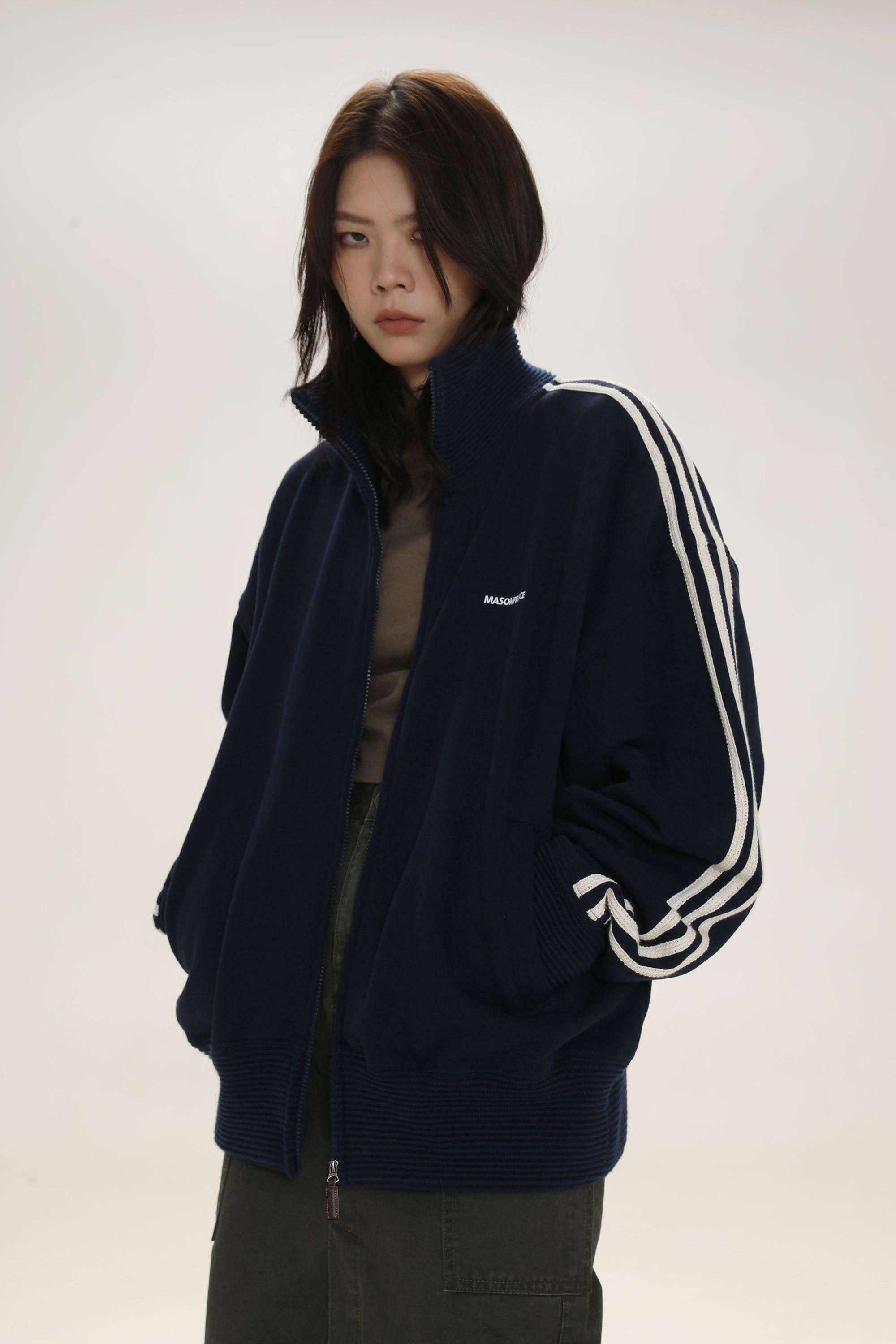 MASONPRINCE Y2K Grunge Track Jacket - 90s Retro Summer Outfit, Gothic Y2K Fashion