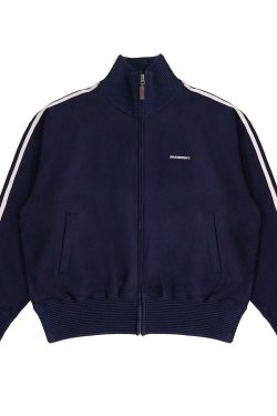 MASONPRINCE Y2K Grunge Track Jacket - 90s Retro Summer Outfit, Pastel Goth, Y2K Club Fashion