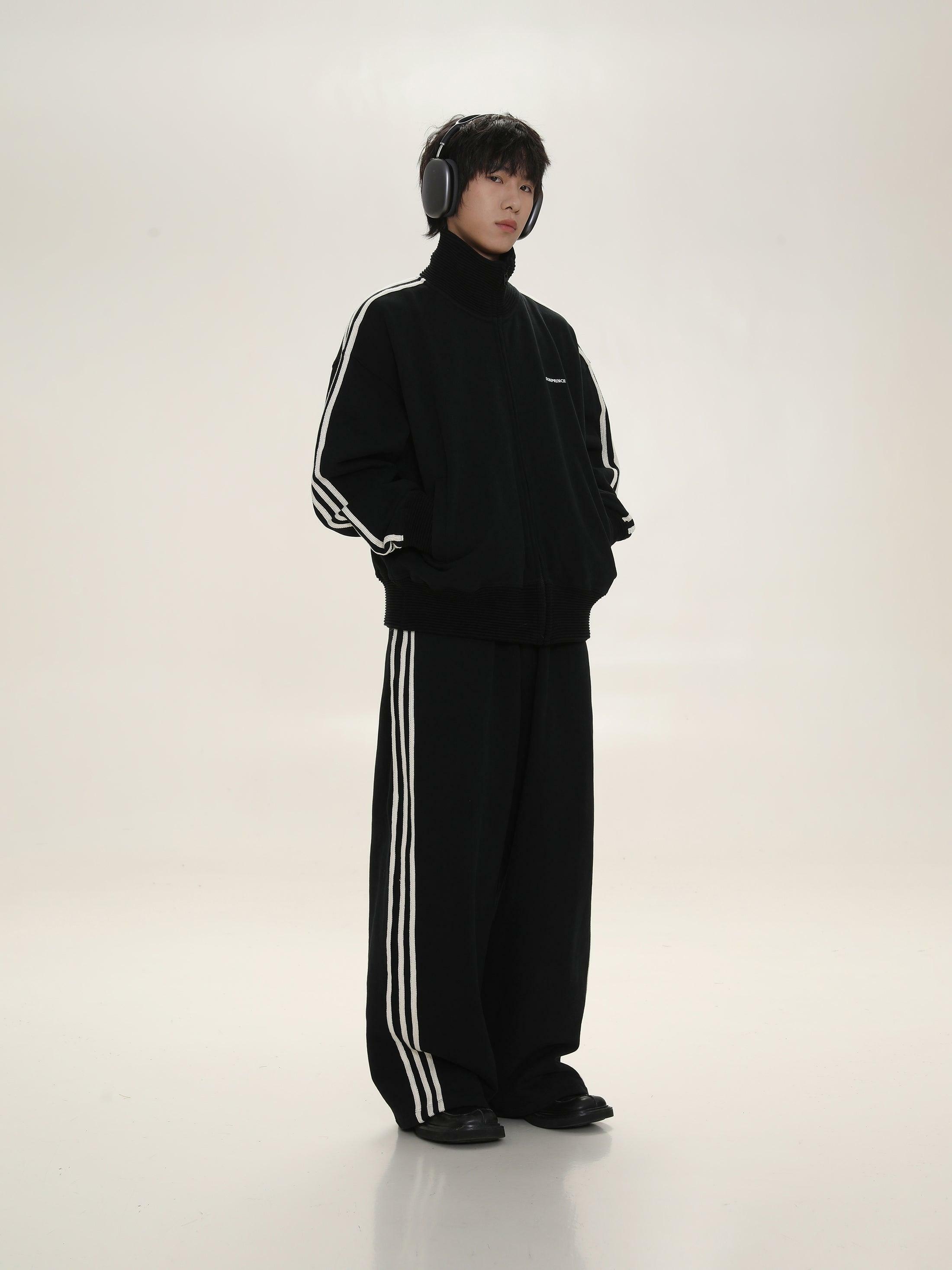 MASONPRINCE Y2K Wide Leg Track Pants - Retro 90s Grunge, Summer Outfits, Hip Hop Fashion