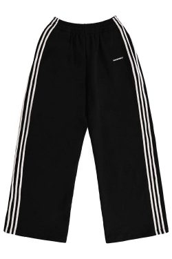 MASONPRINCE Y2K Wide Leg Track Pants - Retro 90s Grunge, Summer Outfits, Hip Hop Fashion