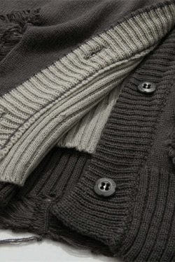 MaxDstr Ripped Grunge Sweater - Y2K Summer, 90s Fashion, Gothic Y2K, Retro Style, Y2