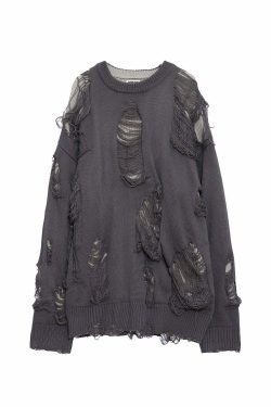 MaxDstr Ripped Grunge Sweater - Y2K Summer, 90s Fashion, Gothic Y2K, Retro Style, Y2