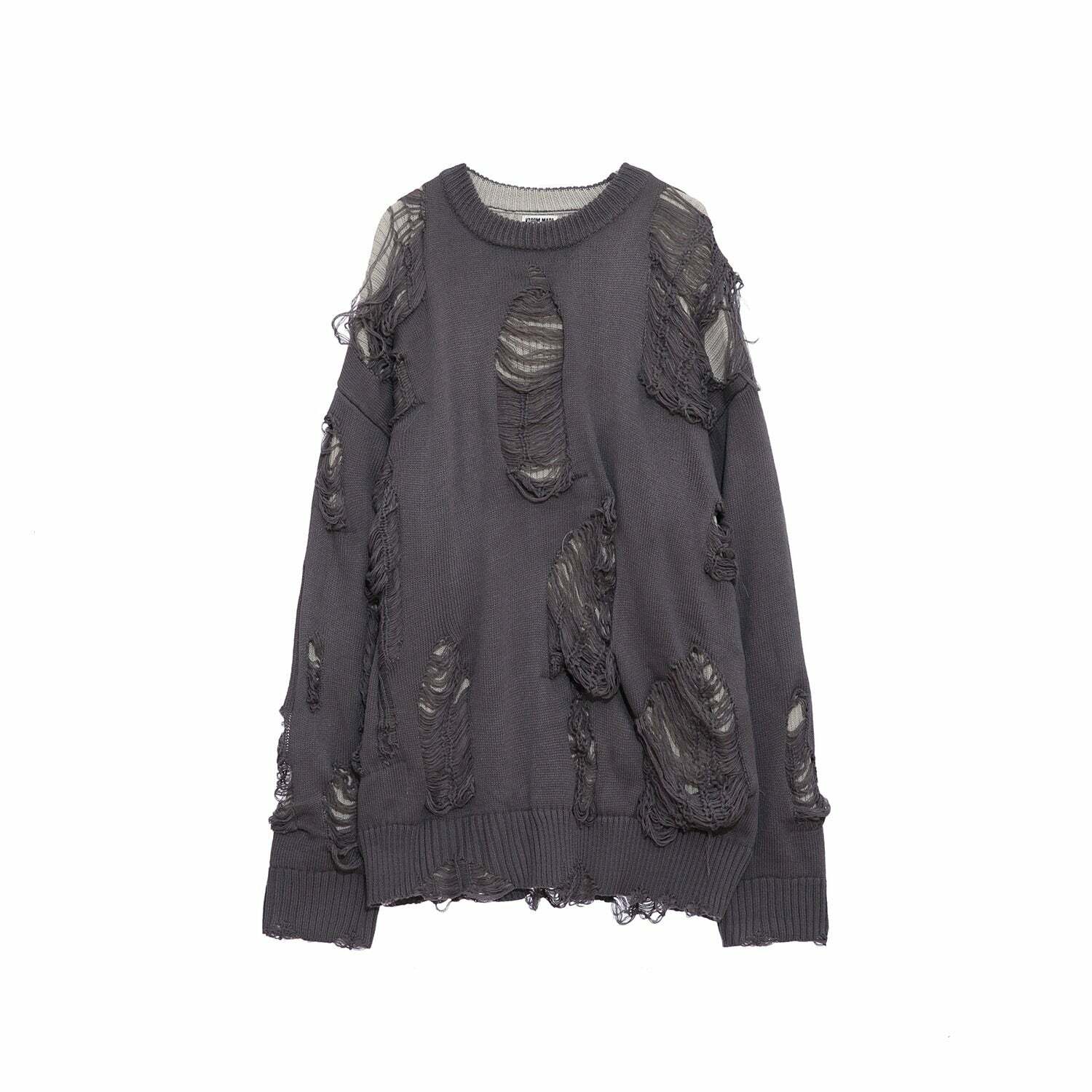 MaxDstr Ripped Grunge Sweater - Y2K Summer, 90s Fashion, Gothic Y2K, Retro Style, Y2