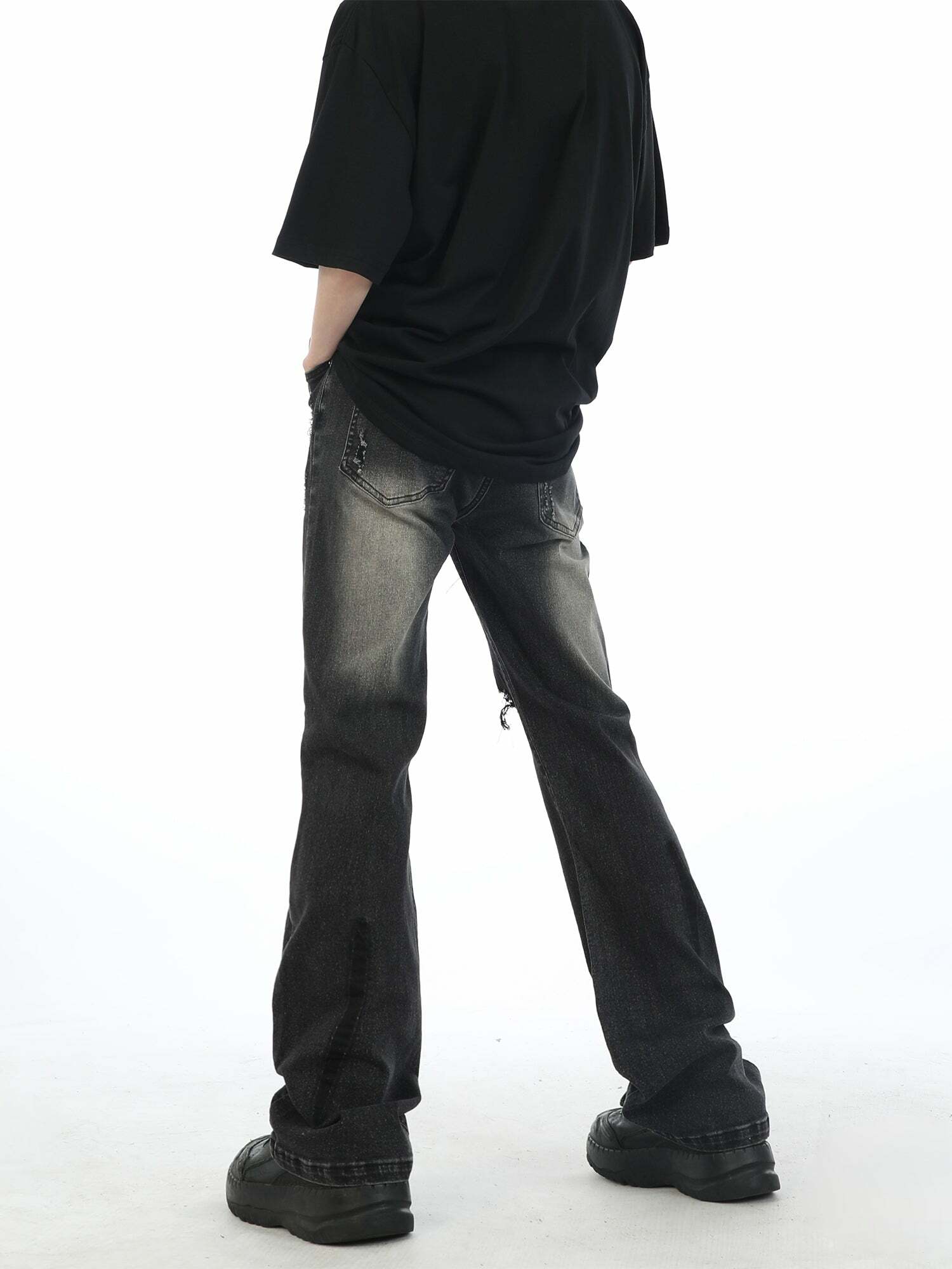 MaxDstr Scratch Ripped Jeans - Y2K Summer Grunge, 90s Retro, Hip Hop Fashion, Y2K Club Outfits
