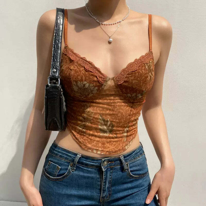 Meah Y2K Lace Crop Top - 90s Grunge, Retro Summer, Pastel Goth, Party & Club Outfits