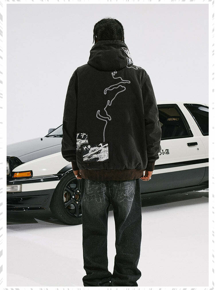 MEDM 'Drifted' Washed Hoodie - Y2K Grunge, 90s Retro, Summer Outfits, Pastel Goth,