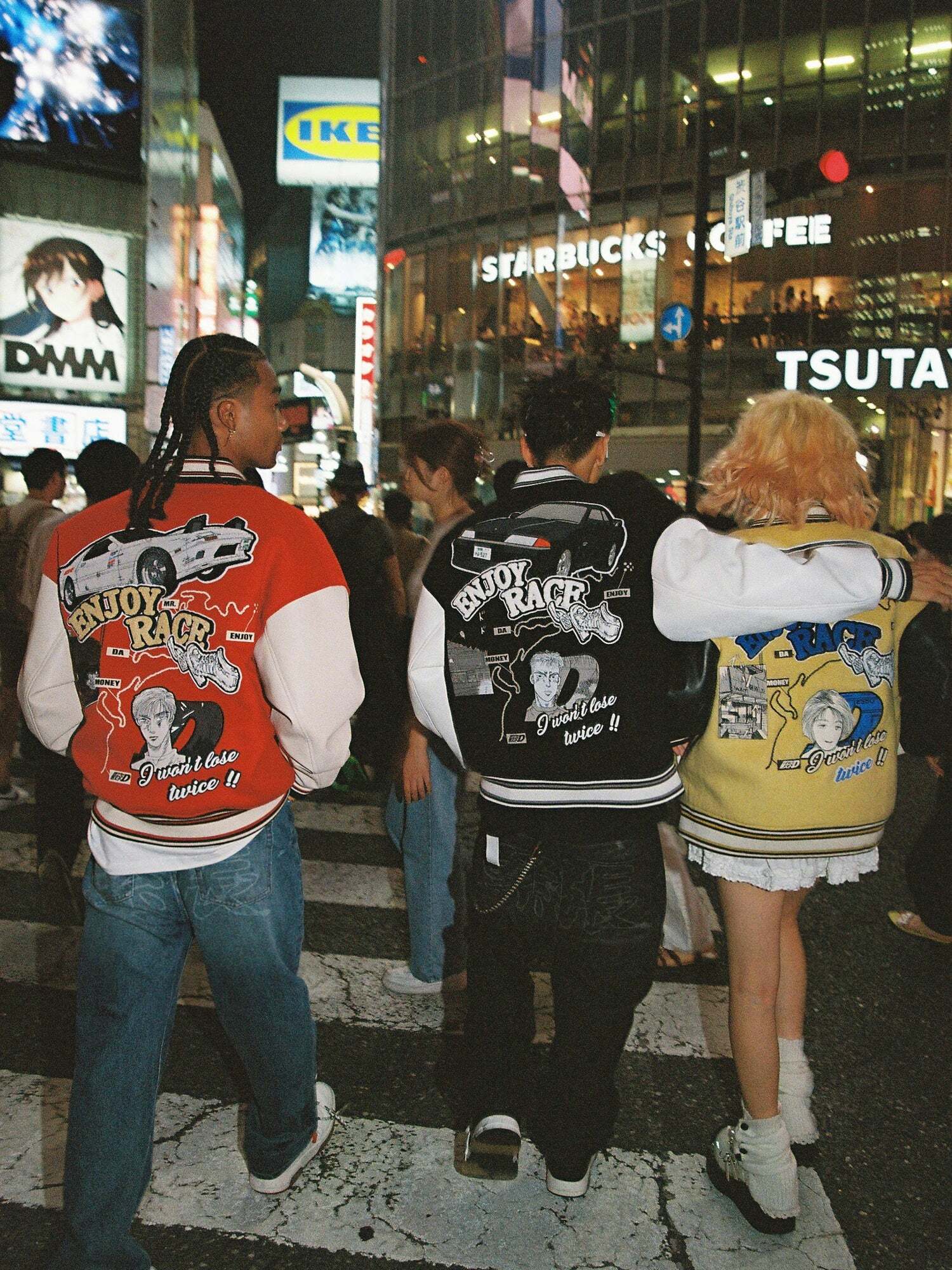 MEDM 'Enjoy the Race' Varsity Jacket - Y2K Grunge, 90s Retro, Summer Outfits, Pastel Goth Style