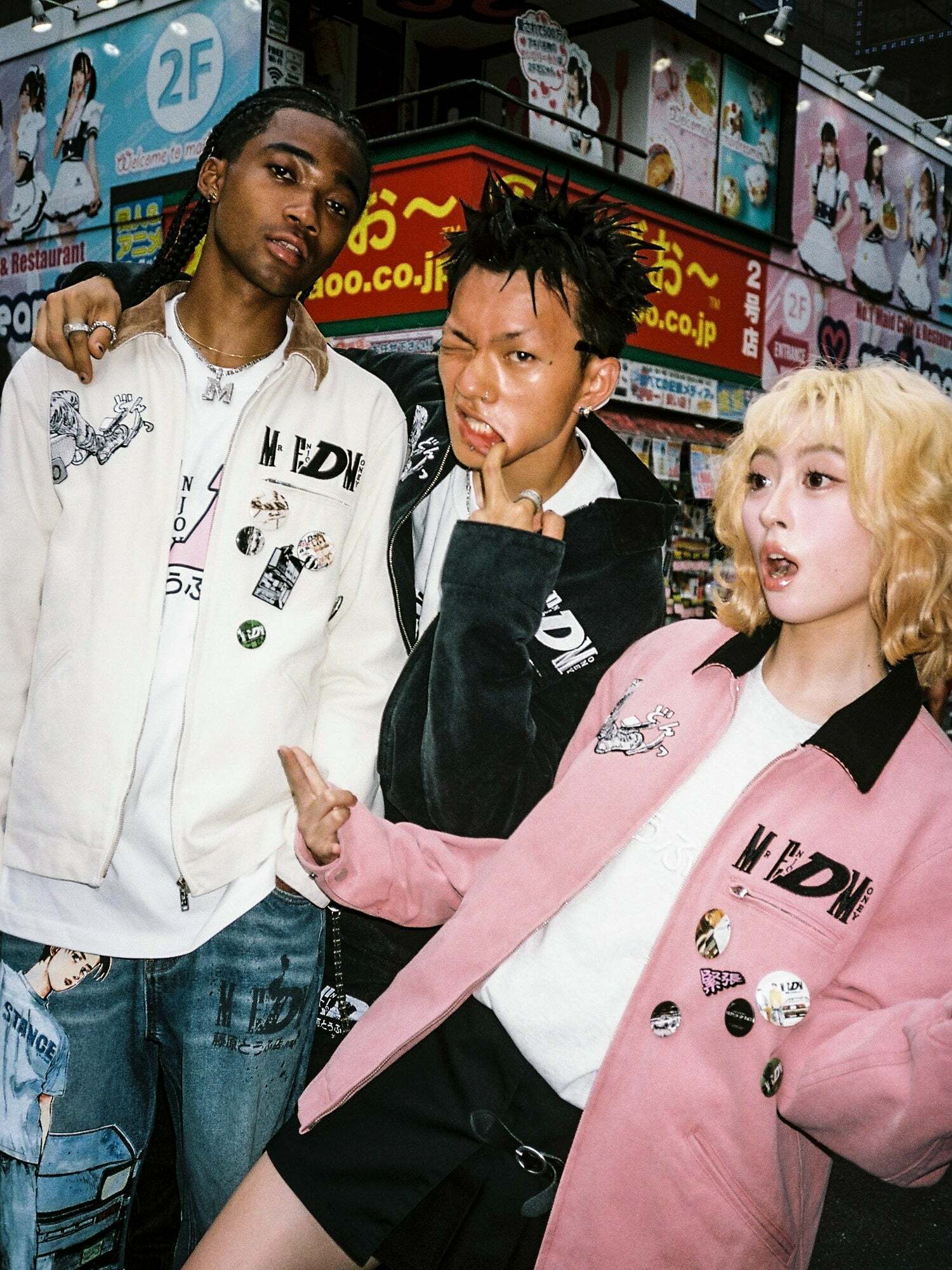 MEDM Fast Lane 86 Embroidered Jacket - Y2K Summer, 90s Grunge, Retro Hip Hop Fashion
