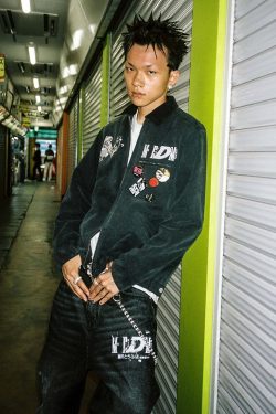 MEDM Fast Lane 86 Embroidered Jacket - Y2K Summer, 90s Grunge, Retro Hip Hop Fashion