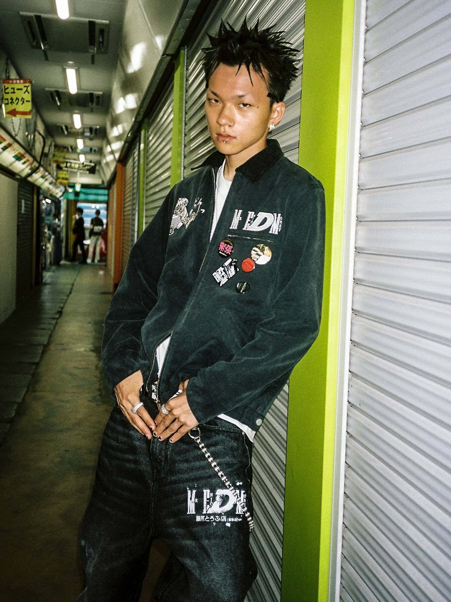 MEDM Fast Lane 86 Embroidered Jacket - Y2K Summer, 90s Grunge, Retro Hip Hop Fashion