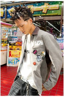 MEDM Fast Lane 86 Embroidered Jacket - Y2K Summer, 90s Grunge, Retro Hip Hop Fashion