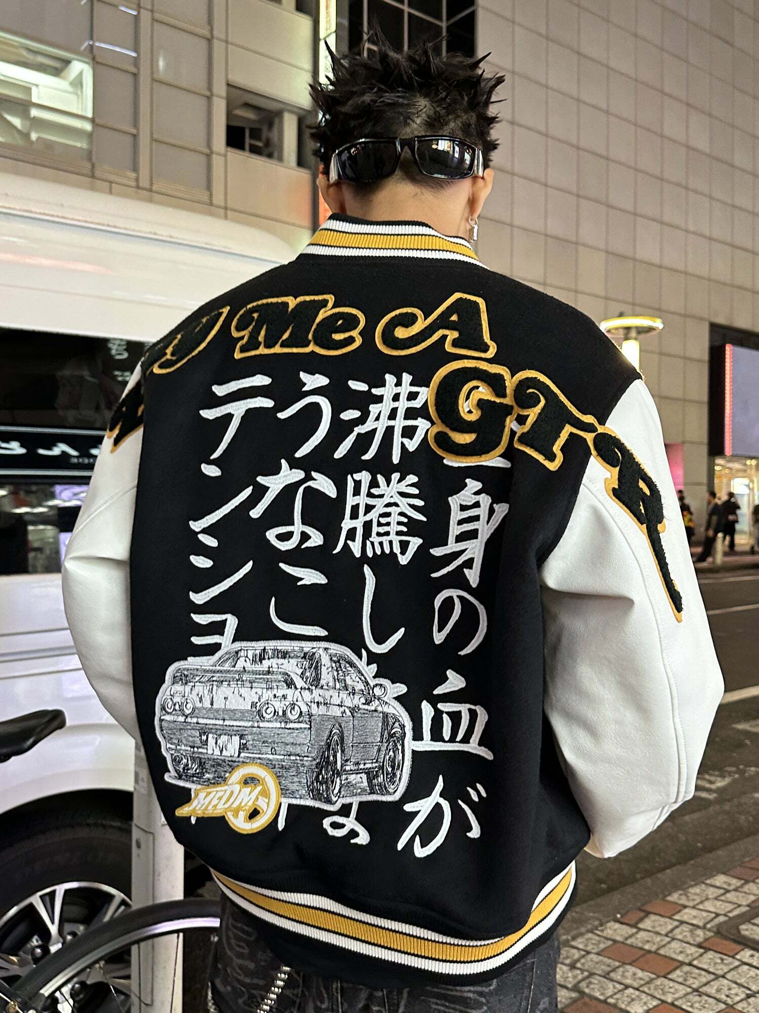 MEDM GTR Varsity Jacket - Y2K Summer Grunge, 90s Retro, Pastel Goth, Y2K Club & Party