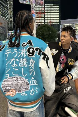 MEDM GTR Varsity Jacket - Y2K Summer Grunge, 90s Retro, Pastel Goth, Y2K Club & Party