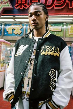 MEDM GTR Varsity Jacket - Y2K Summer Grunge, 90s Retro, Pastel Goth, Y2K Club & Party