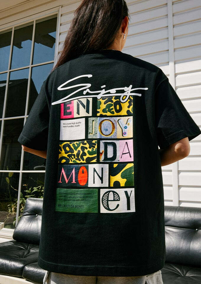MEDM Logo Collage Tee - Y2K Summer Grunge, 90s Retro, Pastel Goth, Y2K Party & Club Out