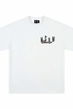 MEDM Logo Collage Tee - Y2K Summer Grunge, 90s Retro, Pastel Goth, Y2K Party & Club Out