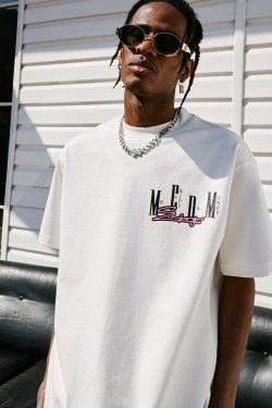 MEDM Logo Collage Tee - Y2K Summer Grunge, 90s Retro, Pastel Goth, Y2K Party & Club Out