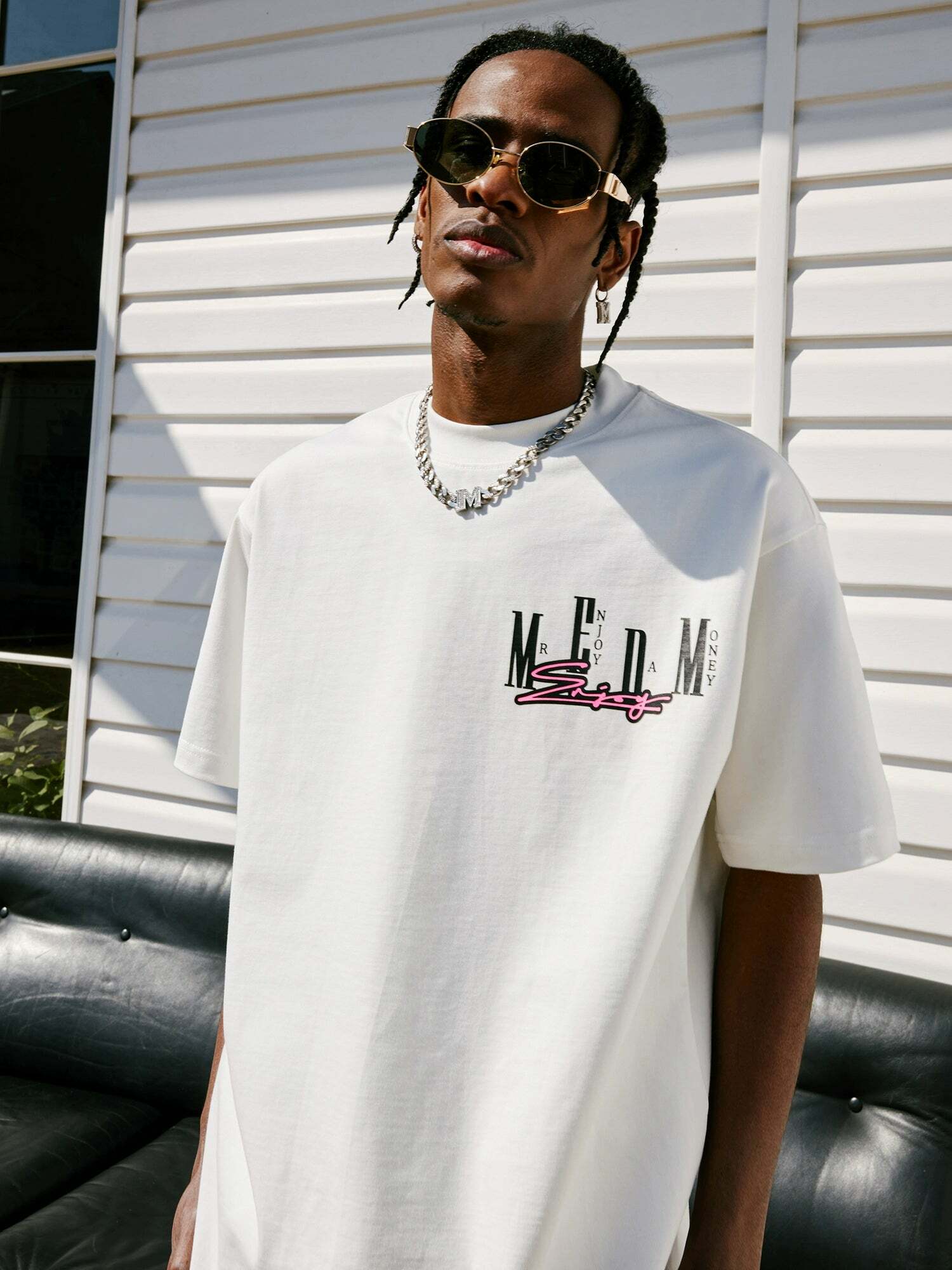 MEDM Logo Collage Tee - Y2K Summer Grunge, 90s Retro, Pastel Goth, Y2K Party & Club Out