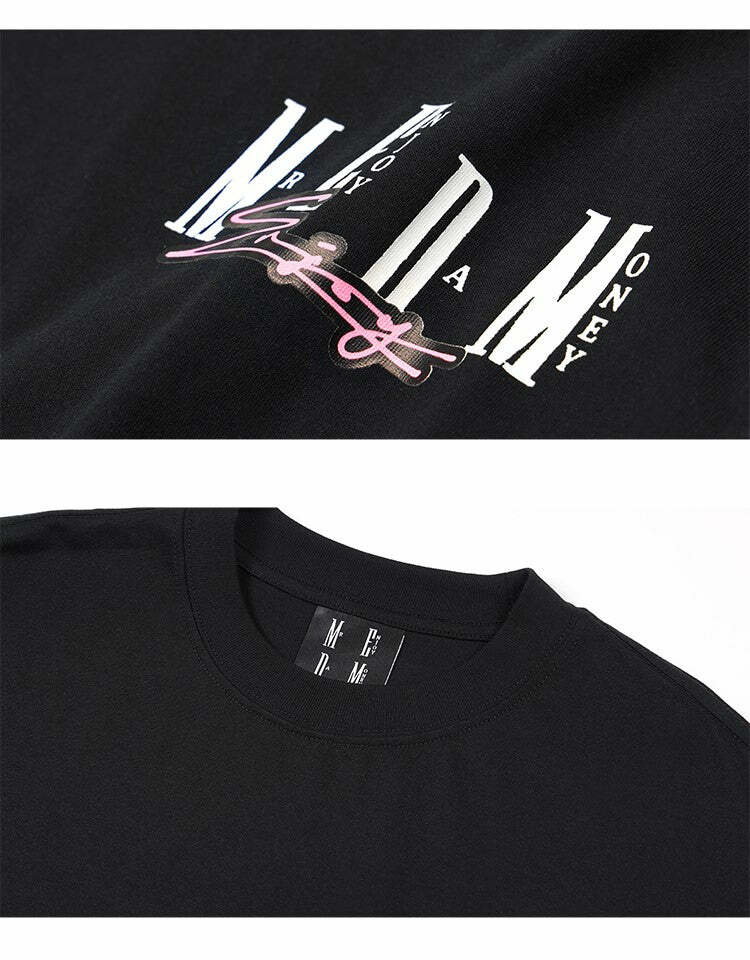 MEDM Logo Collage Tee - Y2K Summer Grunge, 90s Retro, Pastel Goth, Y2K Party & Club Out