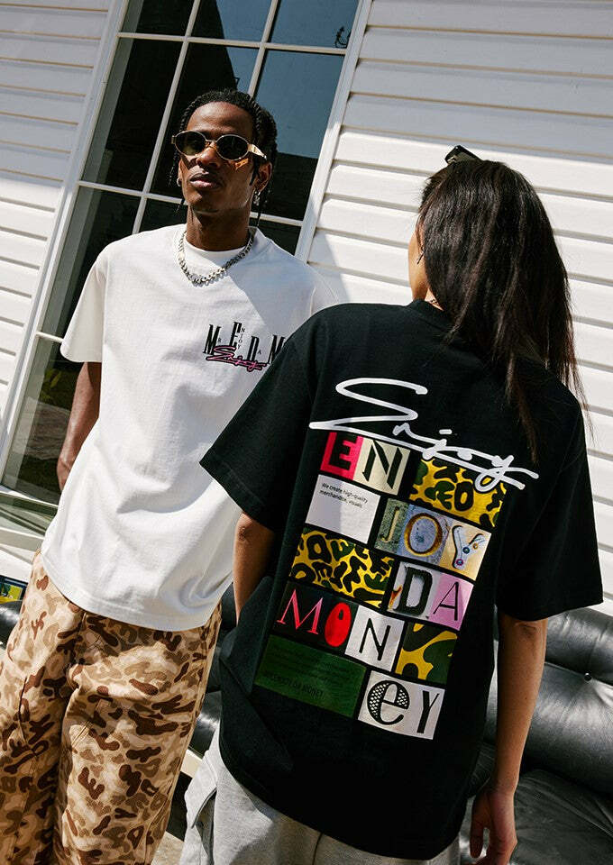 MEDM Logo Collage Tee - Y2K Summer Grunge, 90s Retro, Pastel Goth, Y2K Party & Club Out
