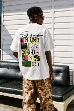 MEDM Logo Collage Tee - Y2K Summer Grunge, 90s Retro, Pastel Goth, Y2K Party & Club Out