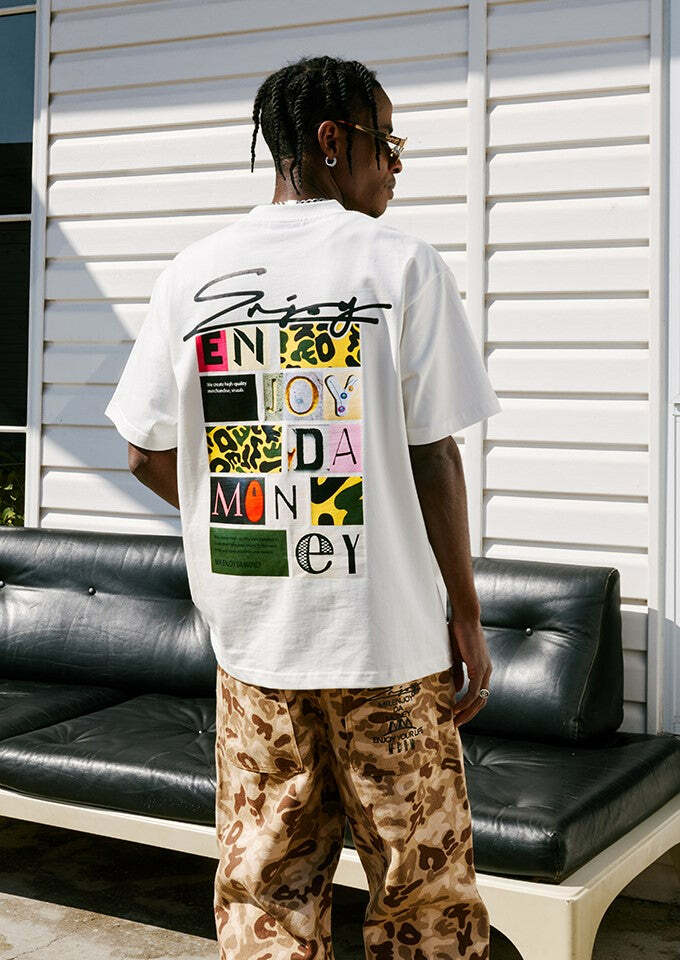 MEDM Logo Collage Tee - Y2K Summer Grunge, 90s Retro, Pastel Goth, Y2K Party & Club Out
