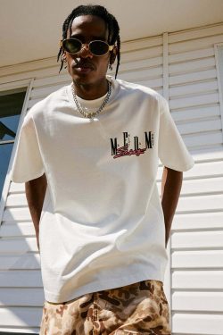 MEDM Logo Collage Tee - Y2K Summer Grunge, 90s Retro, Pastel Goth, Y2K Party & Club Out