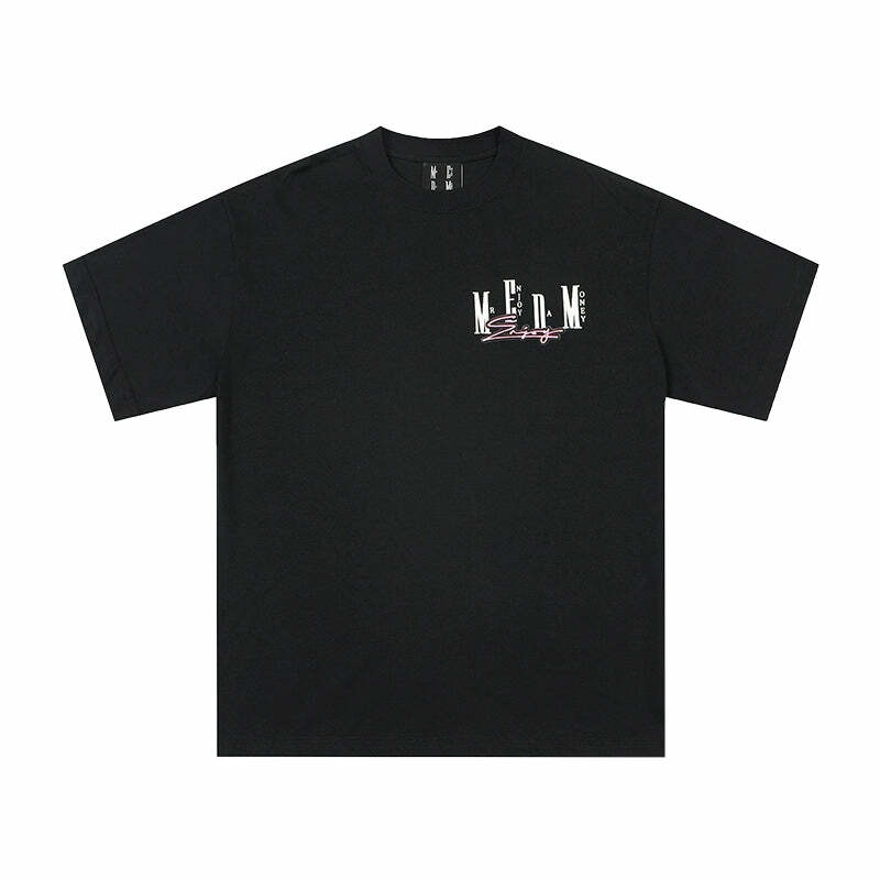 MEDM Logo Collage Tee - Y2K Summer Grunge, 90s Retro, Pastel Goth, Y2K Party & Club Out