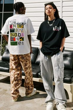 MEDM Logo Collage Tee - Y2K Summer Grunge, 90s Retro, Pastel Goth, Y2K Party & Club Out