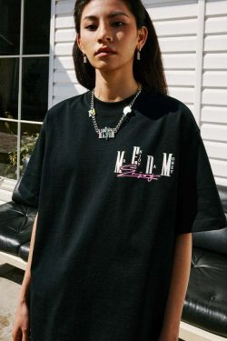 MEDM Logo Collage Tee - Y2K Summer Grunge, 90s Retro, Pastel Goth, Y2K Party & Club Out