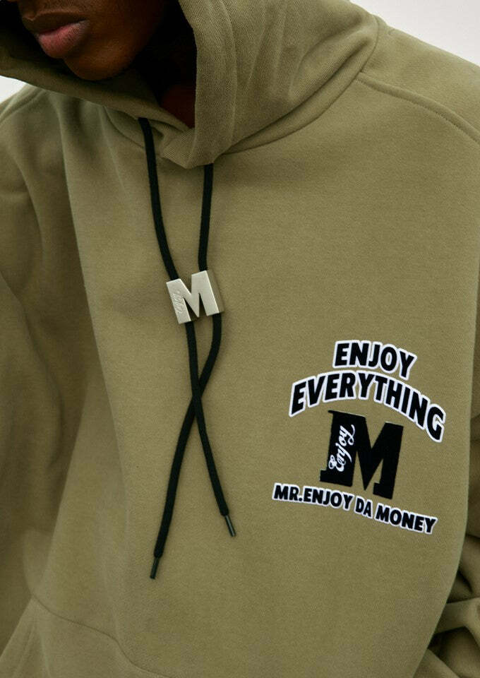 MEDM M Buckle Drawstring Hoodie - Y2K Grunge, 90s Fashion, Retro Style, Summer Y2K Outfits