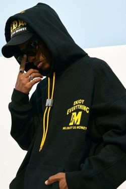 MEDM M Buckle Drawstring Hoodie - Y2K Summer, 90s Grunge, Retro Style, Y2K Club & Party Out