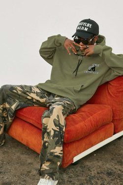 MEDM M Buckle Drawstring Hoodie - Y2K Summer, 90s Grunge, Retro Style, Y2K Club & Party Out